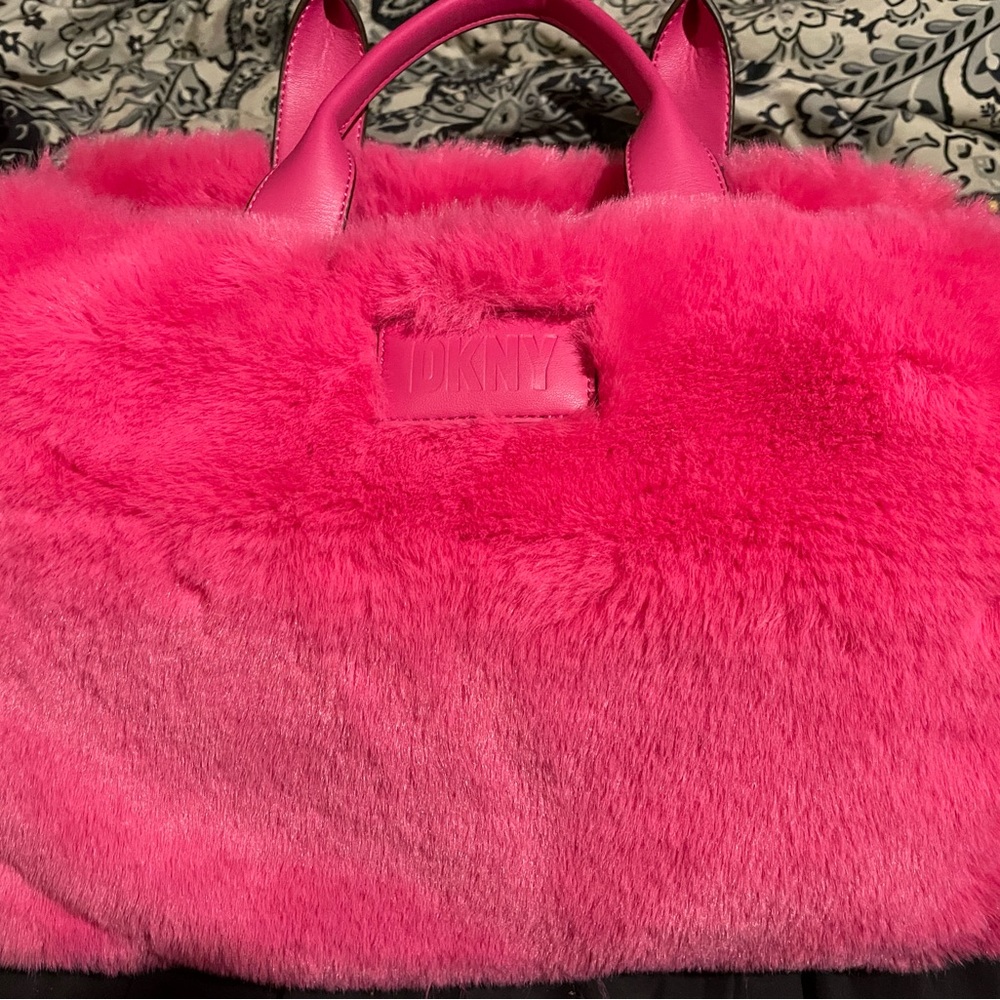 DKNY fur bag New
